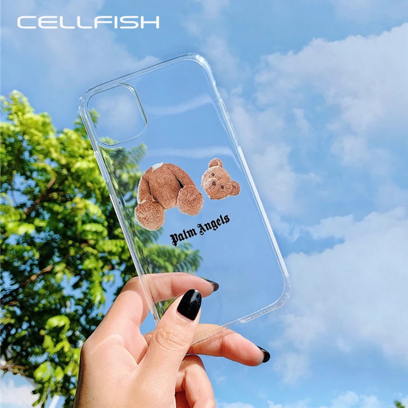 Прозрачный мягкий чехол с медвежонком Kill Angels для iPhone 6S 7 8 XS XR MAX 11 Pro 11Pro модный прозрачный силиконовый чехол для телефона