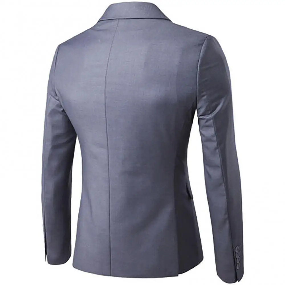 Men Suits Jackets Autumn Outsuit 2Pcs/Set Plus Size Men Suits Solid Color Long Sleeve Lapel Slim Button Business Suit Men Autumn Solid Slim Wedding Blazer Sets