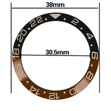 Часы Запасные части 38 мм черный коричневый высокое качество Титановая вставка рамка для 40 мм море автоматические мужские