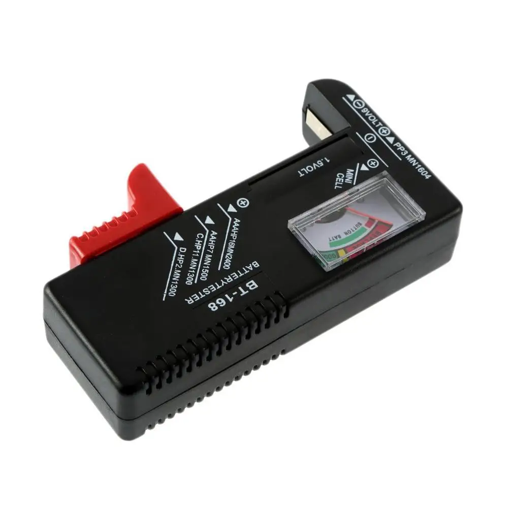 Nowakk AA/AAA/C/D/9V/1.5V Universal Button Cell Battery Colour Coded Meter Indicate Volt Tester Checker BT-168 