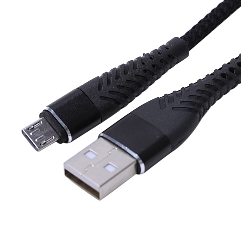 AABB-1M Micro-USB Плетеный рыбий хвост USB прочный кабель для передачи данных Быстрая зарядка для Android Xiaomi Redmi Note 4X 2A Быстрая зарядка данных Sy