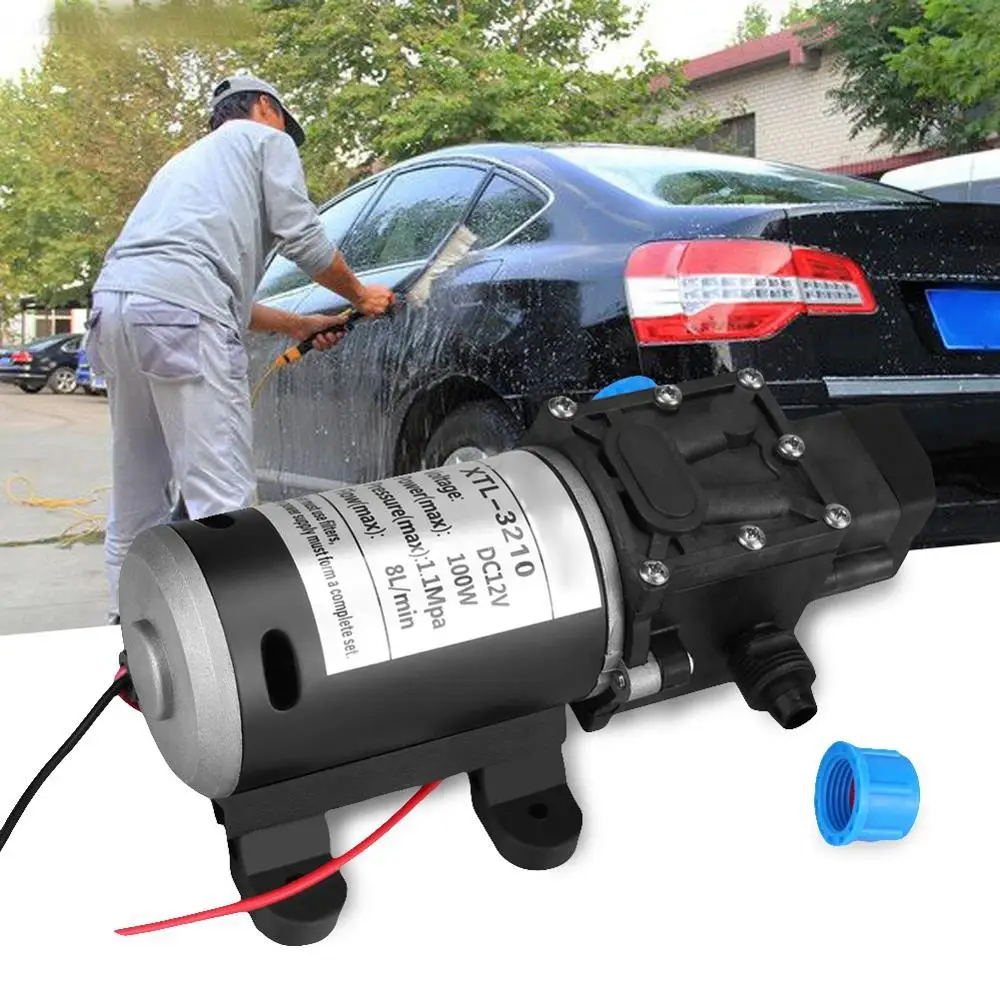Мембранный Водяной насос 12 В постоянного тока 100 Вт 160psi 8 л/мин водяной высокого