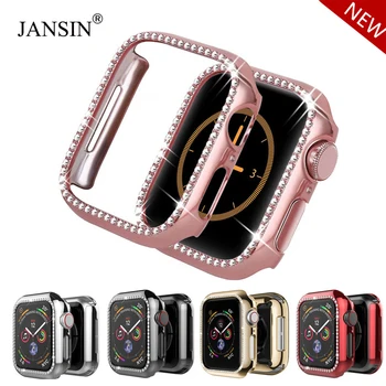 

Diamond Case For Apple Watch Series 4 5 40mm/44mm iWatch Screen Protective cover PC Watch Case for apple watch case 38mm/42mm