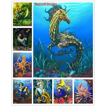 

grateful 5d diamond painting full square Seahorse 5d diamond art kit Seahorse diy diamond embroidery full set children best gift