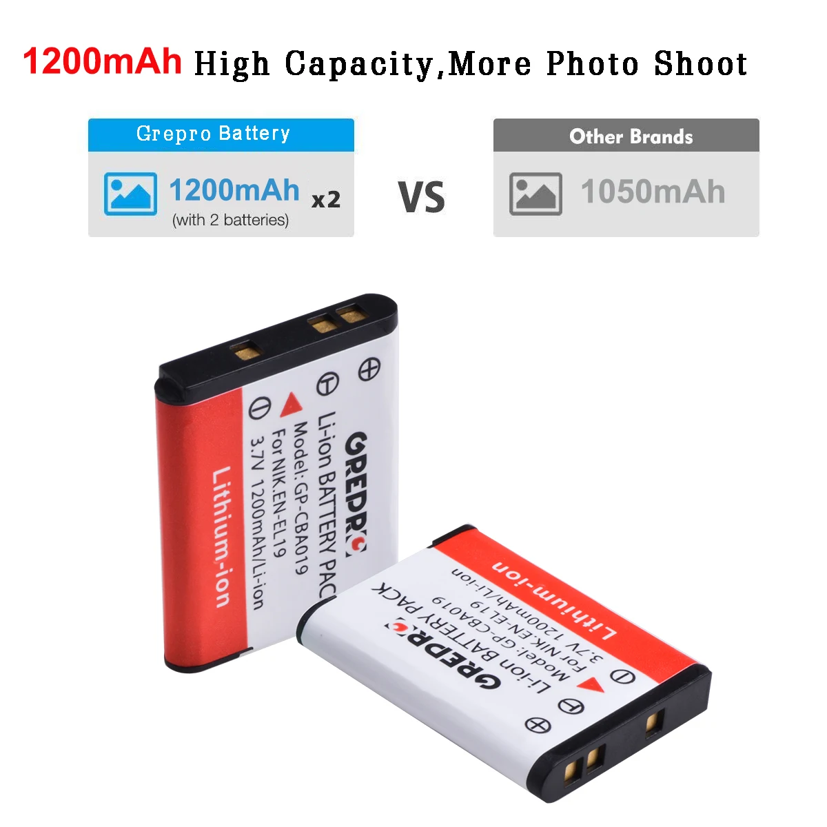 1200mAh NP-BJ1 EN EL19 Battery with Charger for Nikon EN-EL19, Coolpix 3700 S5200 S3100 S2800 S3400 S6600 W100 S2600 S2700 S3500 spy camera charger