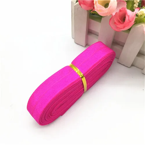 Fold1 Rose red 5M 20 мм сложенная мягкая эластичная лента s спандекс высокая эластичная лента для нижнего белья обернутая эластичная Детская резинка DIY аксессуары 5 м - Цвет: Fold1 Rose red 5M
