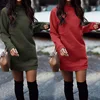 2022 Autumn Winter Thicken Straight Sweatshirt Dress Casual Long Sleeve O Neck Pullover Vestidos WDC4058 Women's Dress ► Photo 1/6