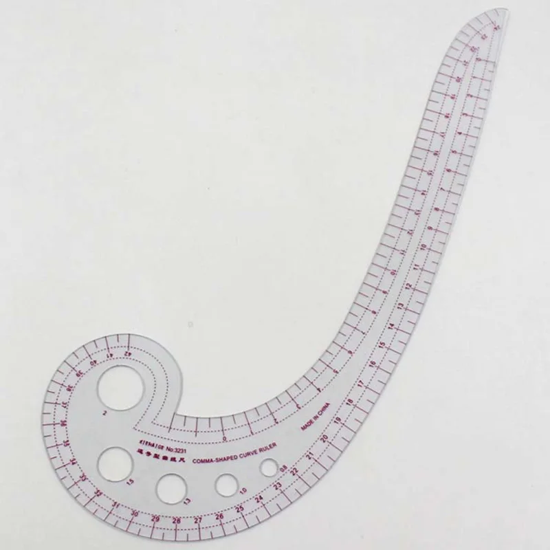Multi-Function Sewing Ruler Curve Ruler Clothing Sample Garment Cutting Pattern Making Metric Yardstick Drawing Sewing Tools