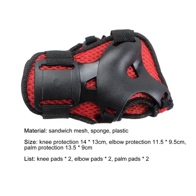 6Pcs/Set Adults Kids Protective Gear Cycling/Skating Knee Pads Elbow Pads Wrist Guard for Rollerblading Skateboard Bike Scooter 5