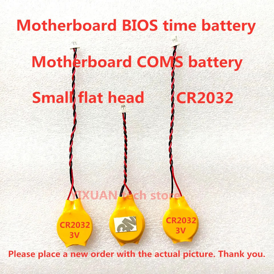 CR2032 3 piece notebook motherboard BIOS CMOS battery for Acer Lenovo ASUS HP section 2 feet wire Small flat head | Компьютеры и офис