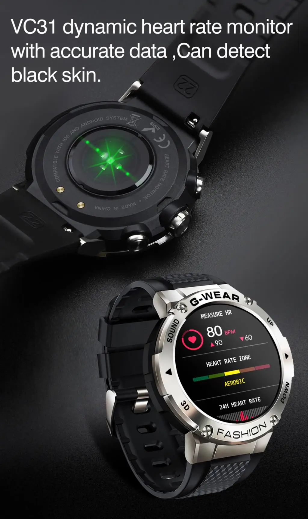 Sports Smart Watch Men BT Phone Call Customize Watch Faces Music Fitness Tracker Super Long Standby Smartwatch Android IOS K28H