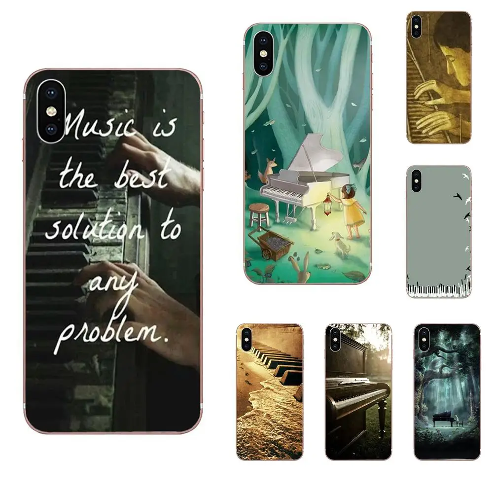 

For Huawei P7 P8 P9 P10 P20 P30 Lite Mini Plus Pro Y9 Prime P Smart Z 2018 2019 TPU Cover Case Musicware Piano Plug