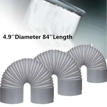 

84 Inch Long Portable Flexible Air Conditioner Spare Parts Vent Hose Aluminum Foil Antistatic Exhaust Hose Tube Pipe 125mm Dia