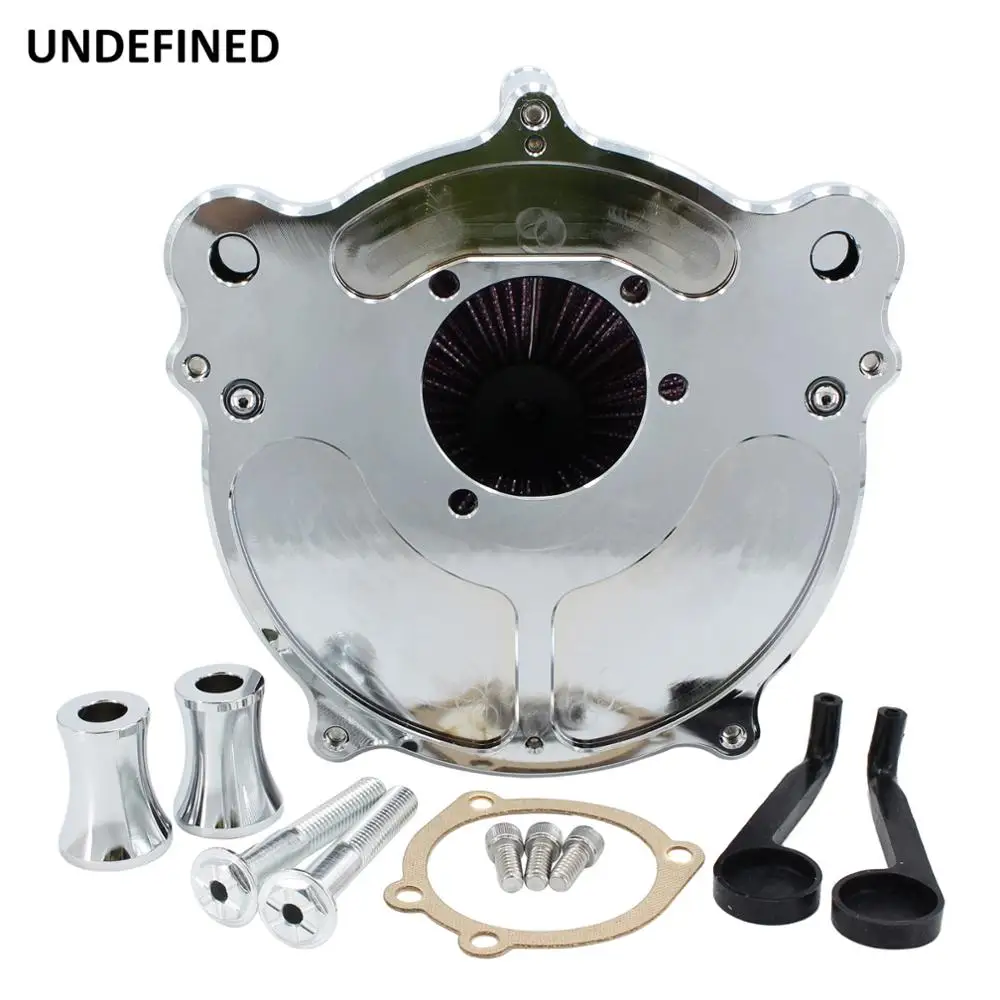 Chrome Motorcycle Air Cleaner Intake Filter System Kit for Harley Dyna FXR Softail Touring Road King Electra Glide Road Glide