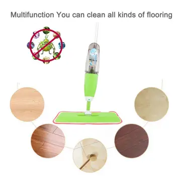 

Refillable Spray Mop With Reusable Microfiber Pads 360 Degree Metal Handle Mop for Home Laminate Wood Ceramic Tiles Floor Clean