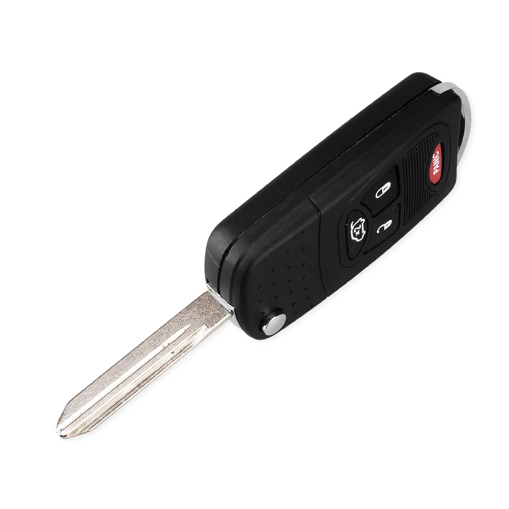 KEYYOU Replacement Modified Remote Key Shell For Chrysler Dodge Jeep Avenger Nitro Fob 4 Buttons Auto Car Flip Key Case Cover