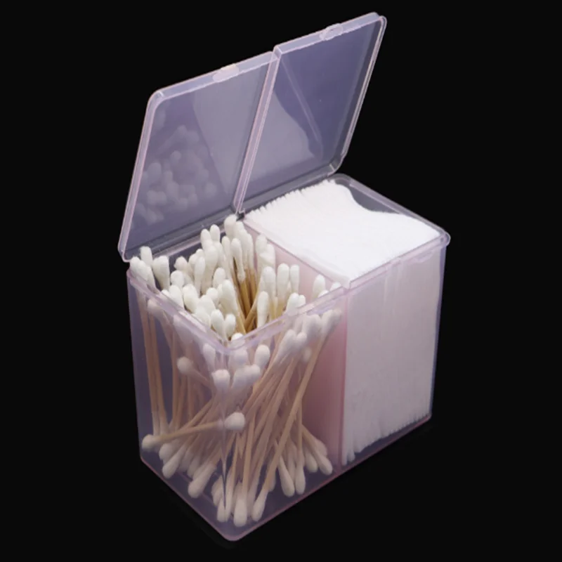 

Clear Cotton Swab Organizer Holder Cotton Pad Storage Box Transparent Remover Paper Makeup Desktop Tool Jewelry Case Container