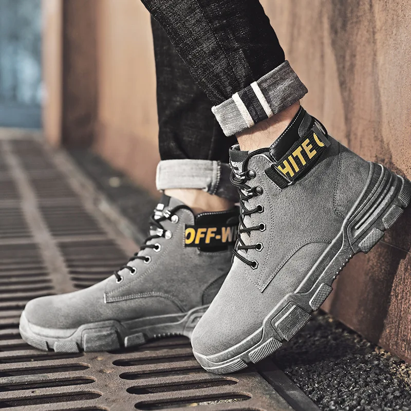 

2019 Autumn And Winter New Style Trend Versatile MEN'S SHOES Hight-top Martin Boots England Retro Trend Worker Boot Desert Comba