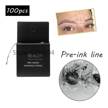 

Microblading Pre-Inked MAPPING STRING Eyebrow Marker thread Tattoo Brows Point 10m Pre Inked mapping string for tattoo and PMU