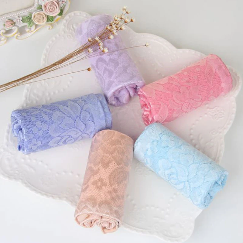 Высокая талия яркие цвета цветок кружевное нижнее белье размера плюс трусики