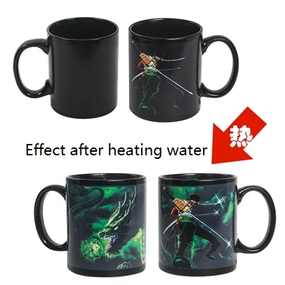 Japan Cartoon Luffy ZORO ONE PIECE Mugs With Cover Pure Color Thermos Mugs Cup Kitchen Tool Gift I