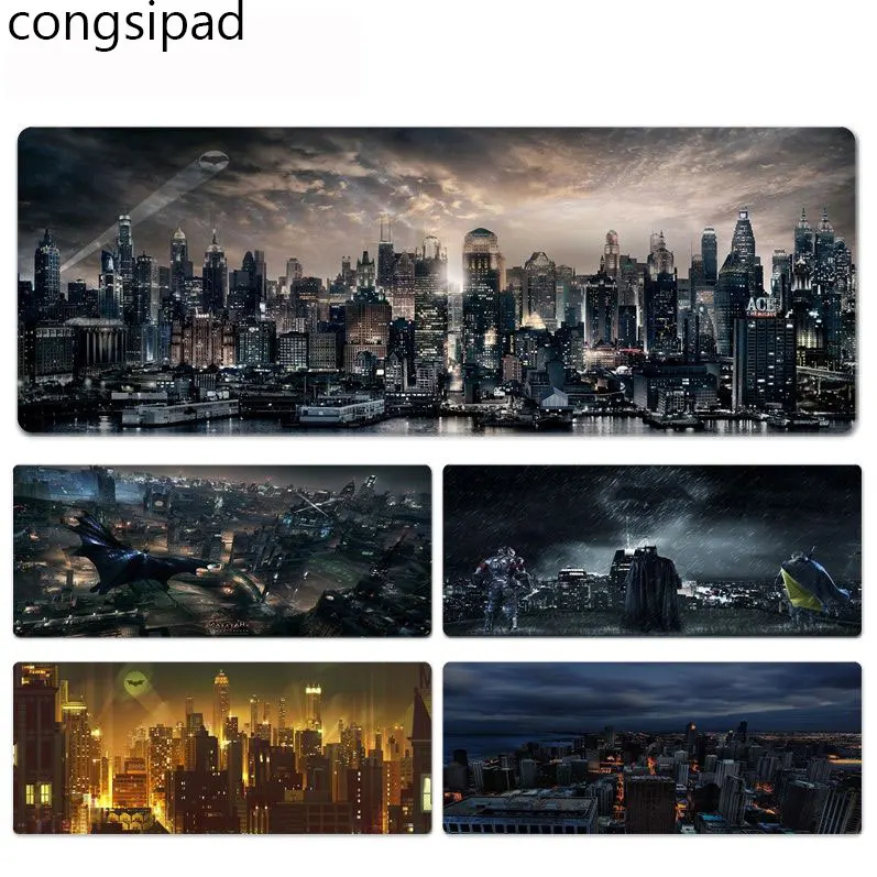 Congsipad пользовательские кожи Gotham City красивый коврик для мышки в стиле аниме размер для 30x60 см 30x90 см резиновые коврики для мыши