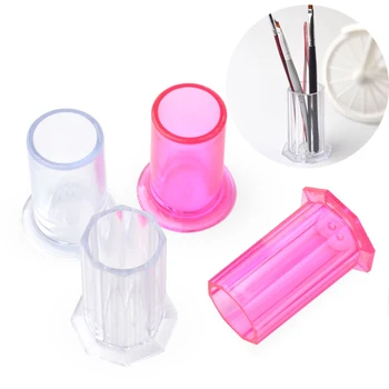 

1Pc Nail Art Brushes Holder Water Container Cup Nail Art Brush Pot Tool Nail Accessories Nail Painting Pens Case Organizer