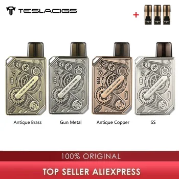 

Electronic Cigarette Original Tesla Punk Pod System Kit with 600mAh Battery & 1.2ml Pod Box Mod Pod Kit vs Drag nano/ Vinci X