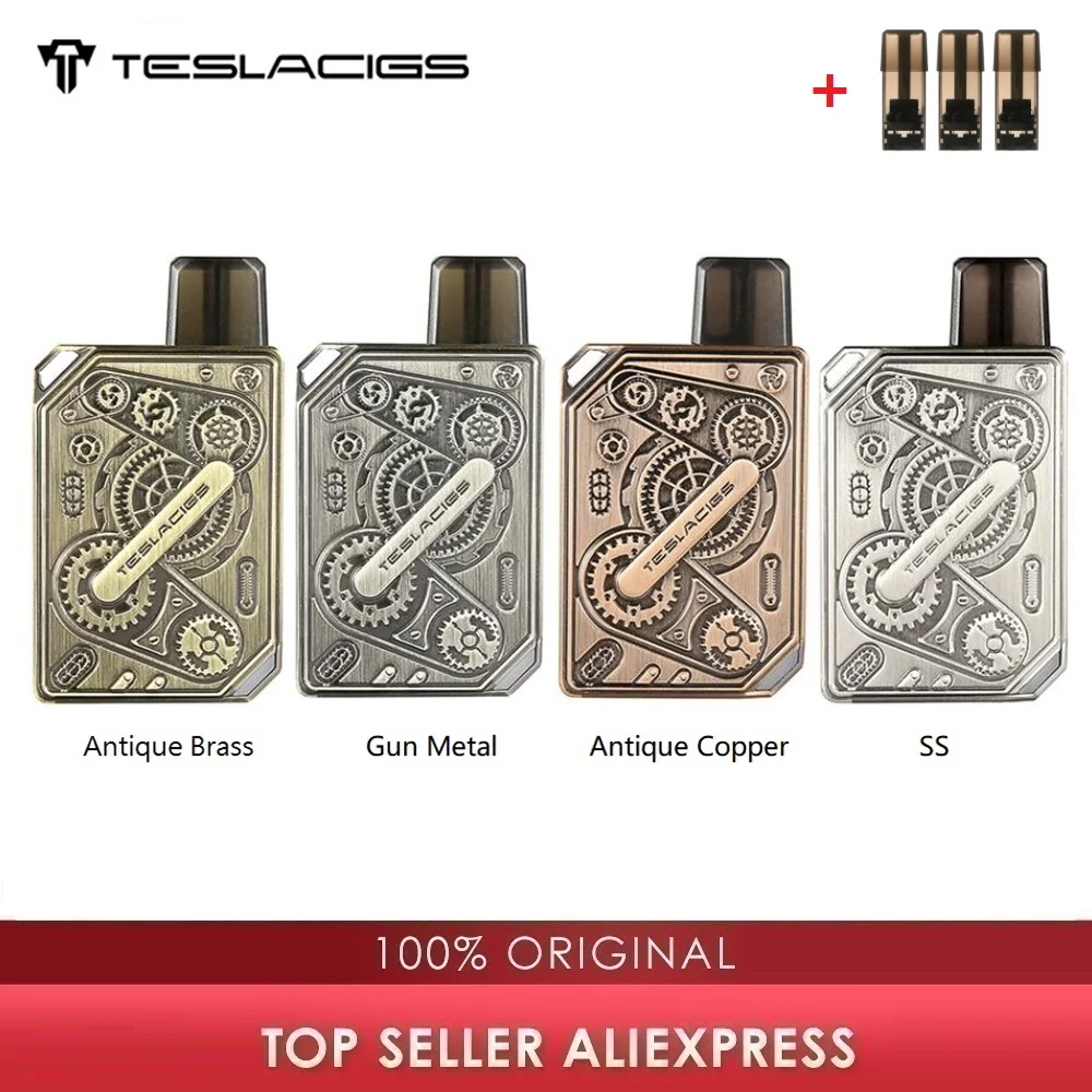 Оригинальная электронная сигарета Tesla Punk Pod System Kit с батареей 600 мАч и 1 2 мл Box Mod vs Drag