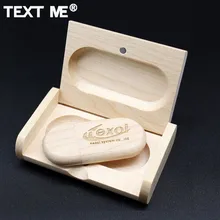 TEXT ME 1PCS ฟรีโลโก้ที่กำหนดเอง + กล่องส่วนบุคคลโลโก้ pendrive 4GB 16GB 32GB 64GB GB USB Flash ไดรฟ์ U Disk หน่วยความจำงานแต่งงา...(China)