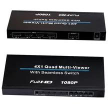 4X1 Multiviewer Hdmi-Compatibel 4 Ingang 1 Output Monitor Quad Multi-Viewer 1080P Audio Video converter 4 Schermen Naadloze Switch