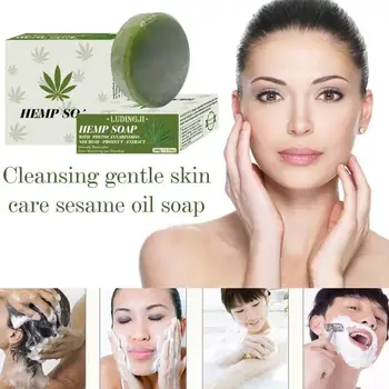 

100G Hemp Soap Extract From Hemp Seeds Anti-Inflammation And Dryness Whitening Skin And Hydrating Pain Relief