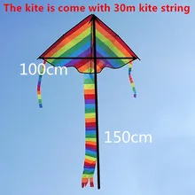 

2022NEW 1PC New Long Tail Rainbow Kite Outdoor Kites Flying Toys Kite For Children Kids The Kite Is Come With 30M Kite String