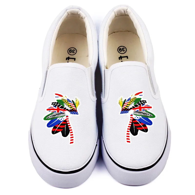 

Top Brand Hip Hop Skeleton Indian Chief Design Canvas Flats Women Loafers Graffiit Indian Style Ladies Oxford Shoes Espadrilles