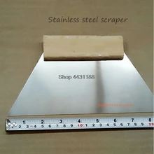Ширина 200 мм высококачественная нержавеющая сталь деревянная рукоятка набор шпателей скребок строительные инструменты шпатлевка скребок для муки