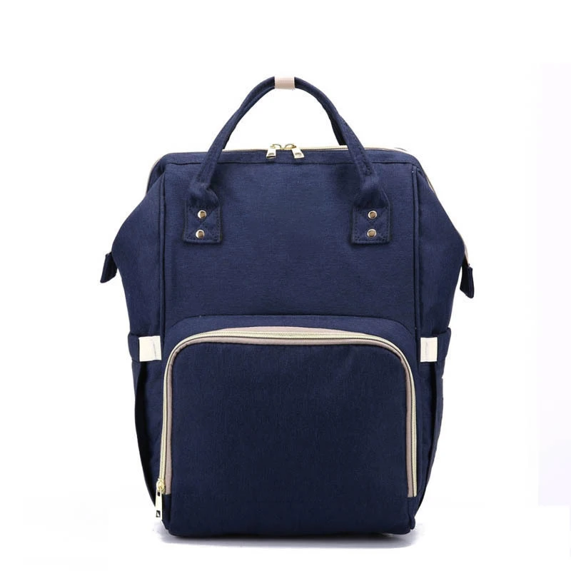 Navy blue Большая вместительная сумка для мам, сумка для подгузников для беременных, дорожный рюкзак для кормления, сумка для ухода за ребенком, женская модная сумка - Цвет: Navy blue
