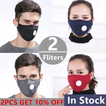

1PC Mask Anti-pollution Mask Cotton Mask Breath Valve Anti-dust Mouth Mask Activated Carbon Filter Respirator