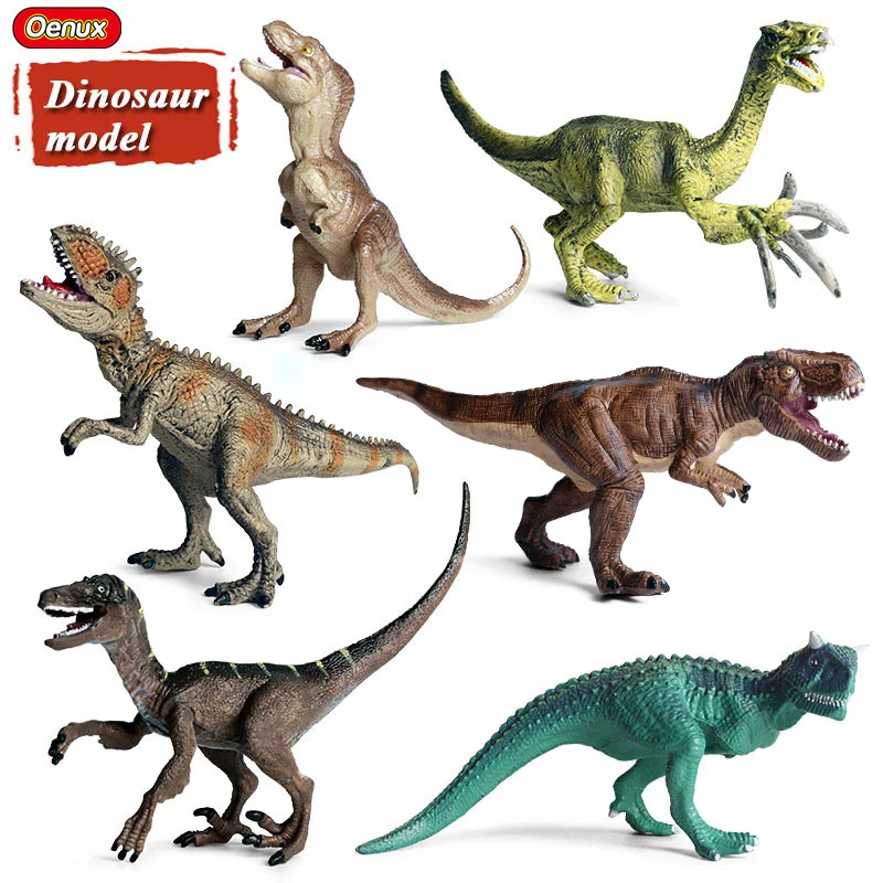Oenux Simulazione Pvc Jurassic Dinosaur Model Toy Dinosaurics World Park Carnotaurus Pterosaur Animal Figure Kids Gift