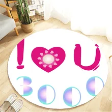 Я люблю тебя, три тысячи текста, ковер, детская комната, украшение для дома, Круглый Пол, ковер для ванной комнаты, тканевая ткань, 60x60 см