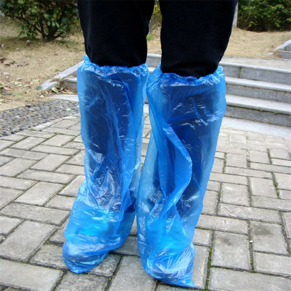 Schuhschutz Einmalschutz Anti-Rutsch-Kunststoff-Überschuhe Stiefel Sicherheit 