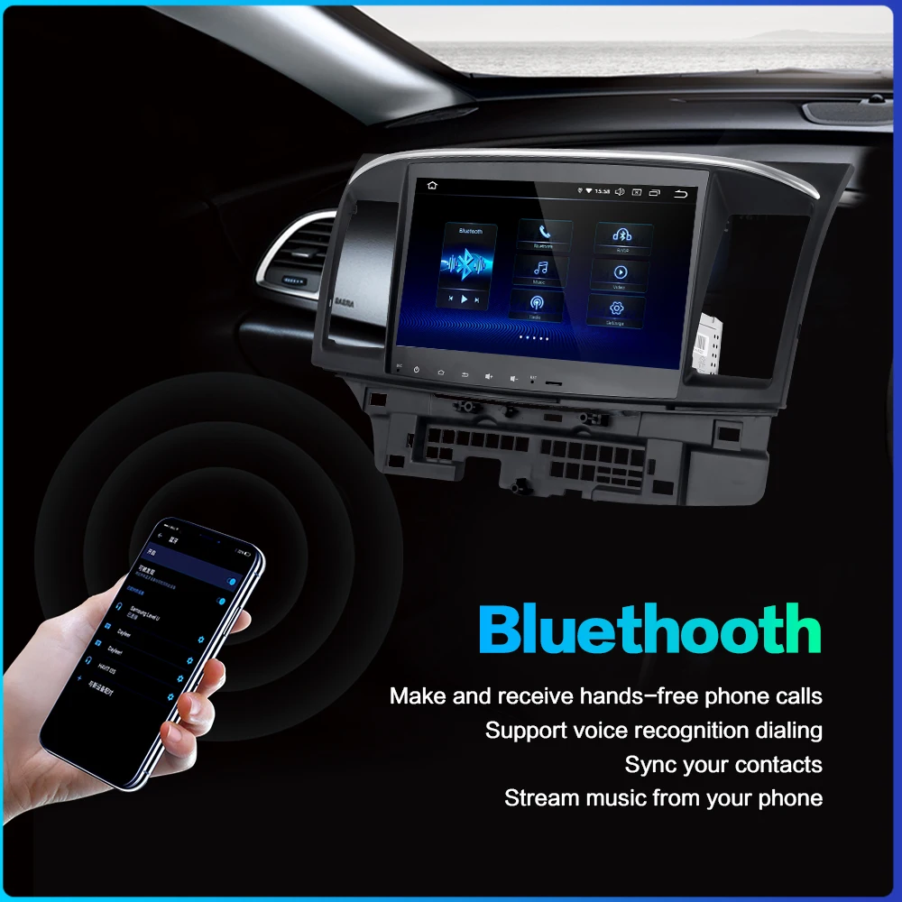 Sale 10.2" 2 Din Car Radio GPS Android 9.0 DSP Universal Car Stereo Touch Screen Bluetooth MP3  GPS Navigation System 3