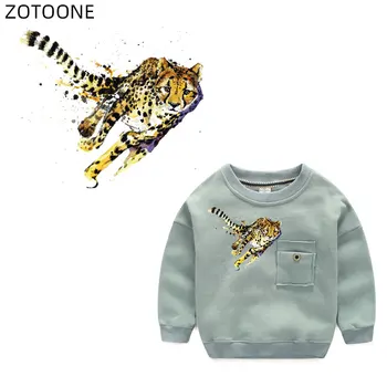 

ZOTOONE Leopard Patches Iron on Heat Transfers Animal Patch for Clothes Sticker for Kids Applications DIY Washable Appliques G