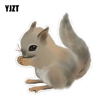 

YJZT 15.7CM*15CM Cute Animal Squirrel PVC Novelty Car Sticker Decals C29-0945