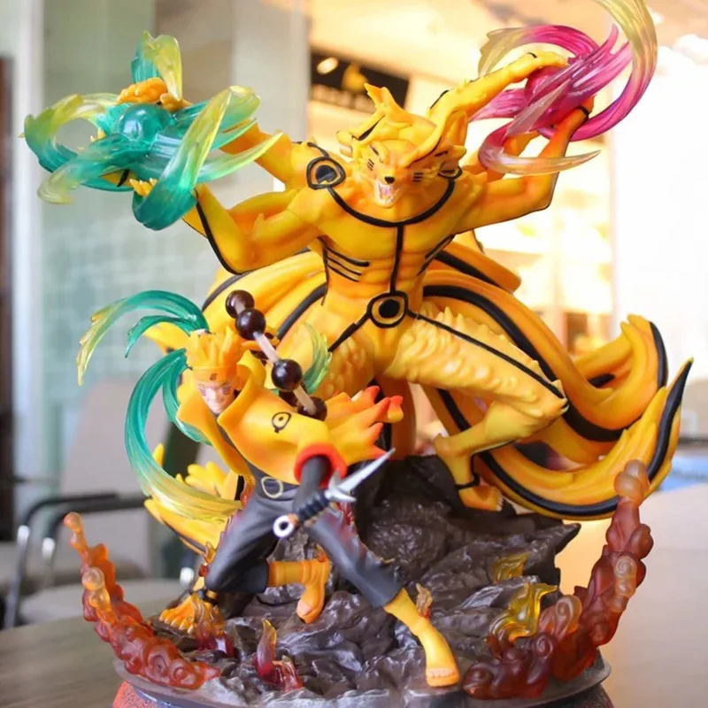 Аниме Рисунок Супер огромный Девять Лис Nartuo Uzumaki Naruto Курама ПВХ фигурка модель