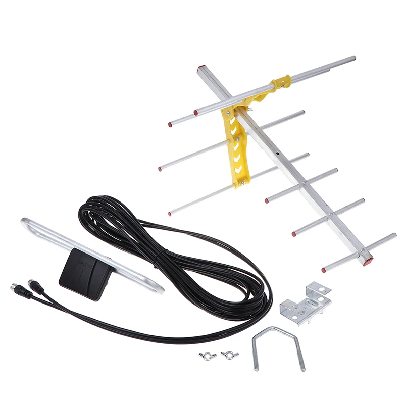 1pc 100Mile 8 Yagi Antenna 10dB Long Range UHF/VHF/FM wifi signal amplifier
