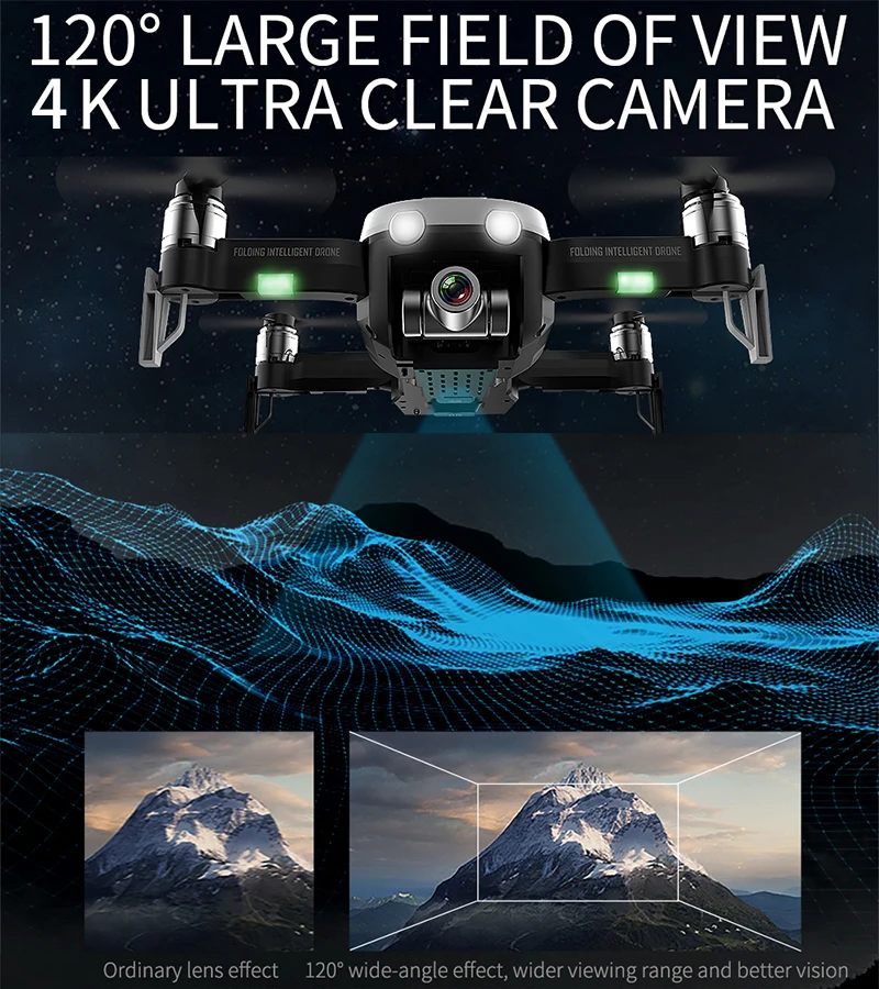 F8 GPS Drone With 4K HD Camera Two-Axis Anti-Shake Self-Stabilizing Gimbal RC Drone WIFI FPV Foldab