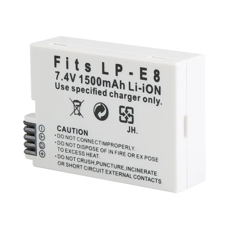 Efluky 1500 мА/ч, LP-E8 LP E8 Замена Батарея для Canon Rebel T3i T2i T4i T5i 600D 550D 650D 700D поцелуй X5 X4 поцелуй X6 LC-E8E