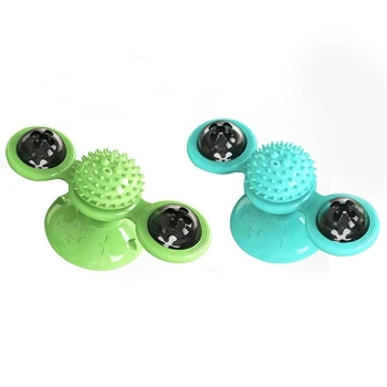 

Windmill Cat Toy Turntable Teasing Pet Toy Scratching Tickle Cats Hair Brush Funny Cat Toy 2Pack