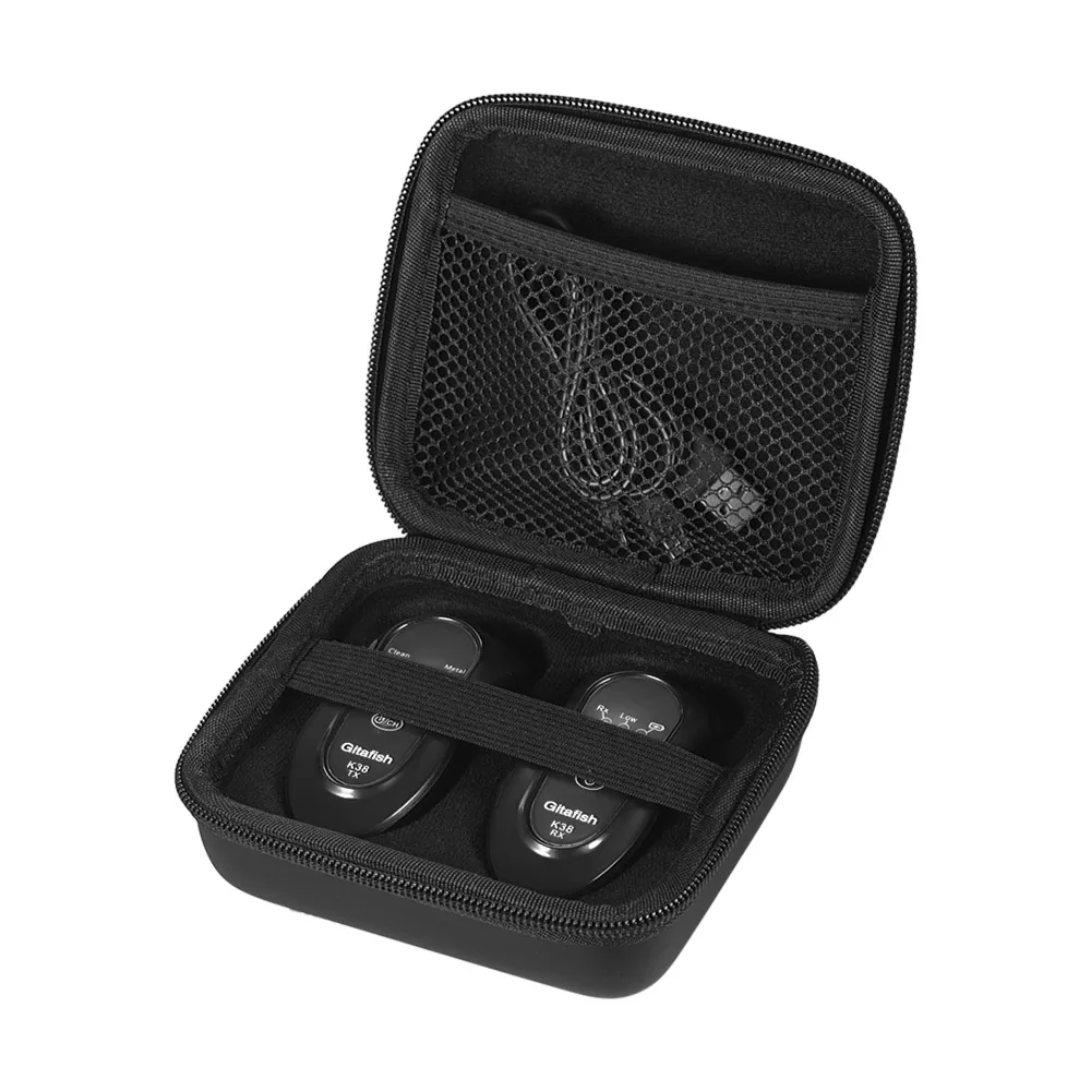 

New UHF Wireless Guitar System Audio Digital Guitar Transmitter Receiver Built-in 50 Feet Range with Carry Bag USB Charge Cable