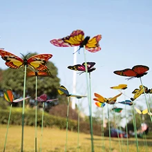 24 шт бабочки колья год Рождество украшения DIY наружные заборы украшения сада ПВХ художественные украшения для патио украшения